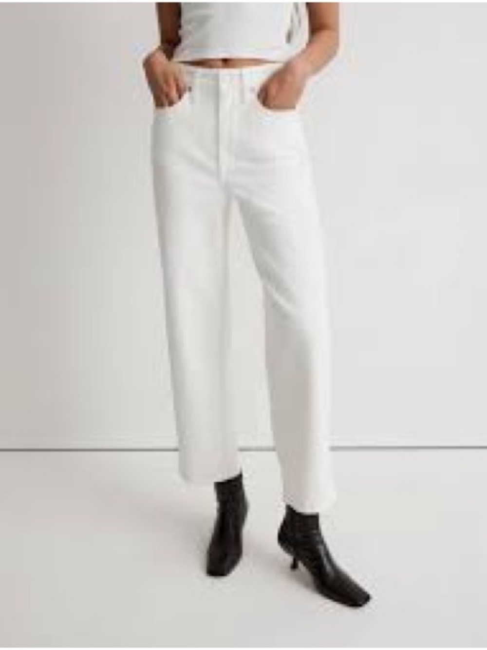 Madewell white Straight-Leg Jeans